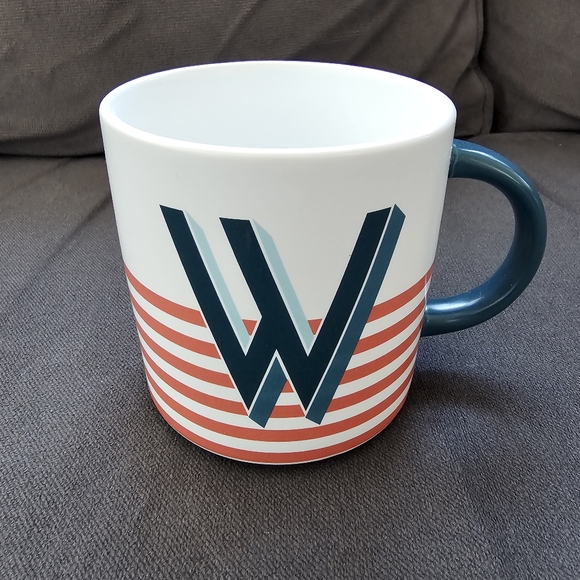 Indigo OUI Monogram "W" Mug - Picture 1 of 3